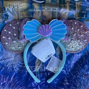 Disney Parks The Little Mermaid Seashell Pearl Ear Headband 2023